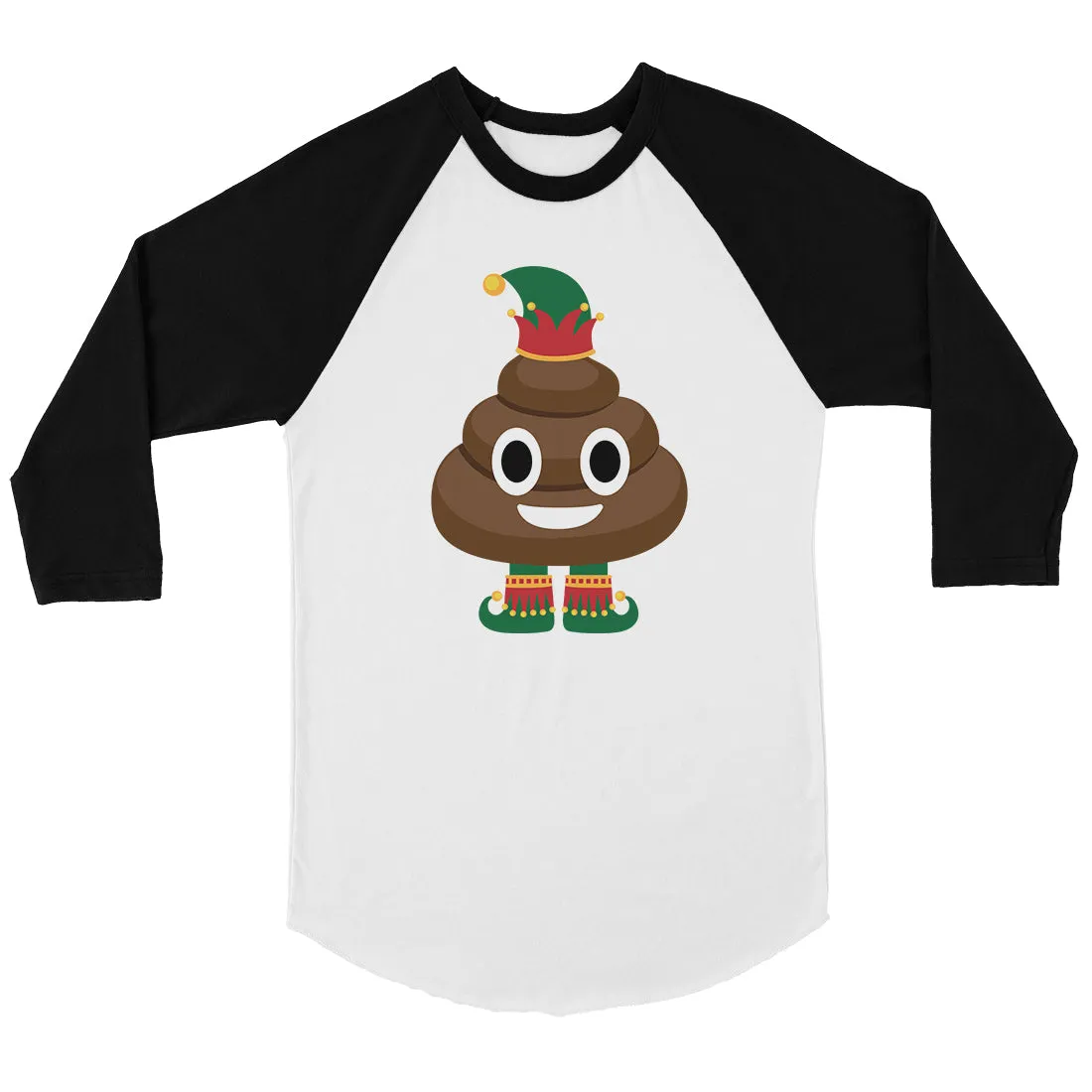 Poop Elf BKWT Mens Baseball Shirt