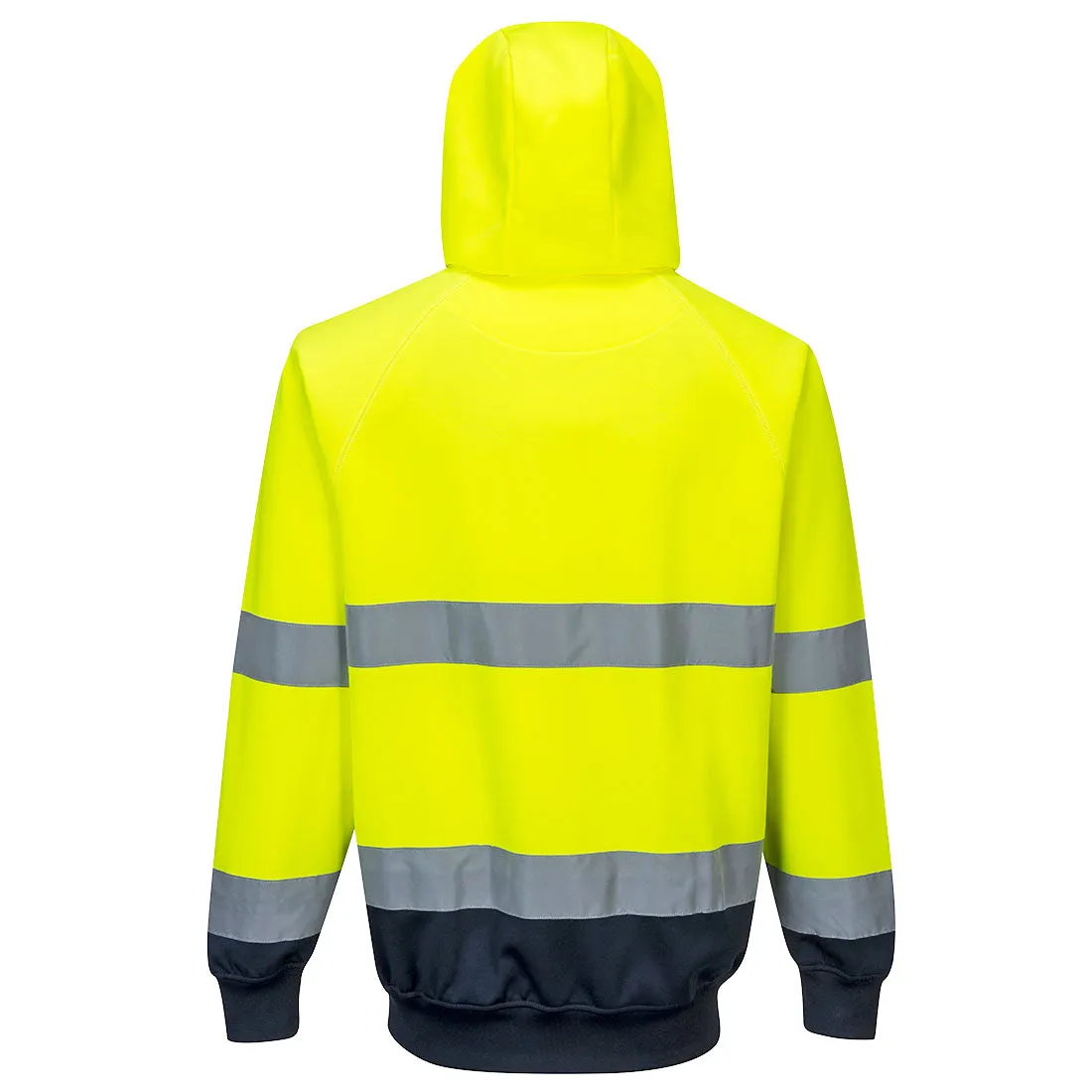 Portwest B316 Hi-Vis Contrast Hoodie - Yellow/Navy