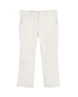 Prada Trousers in White Cotton