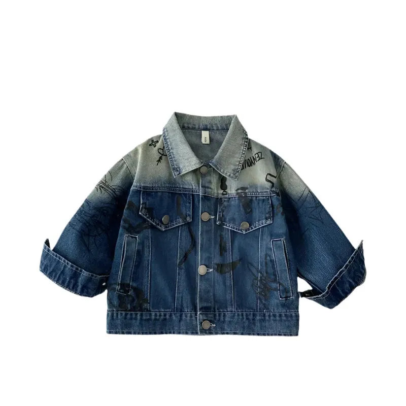 Scribble Ombre Denim Jacket