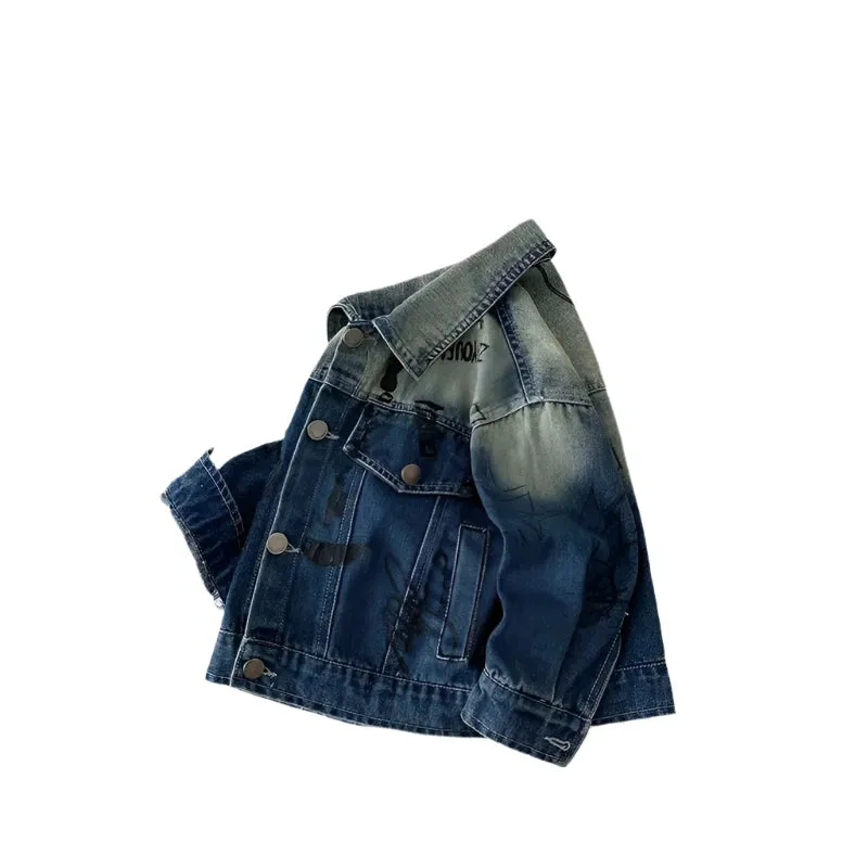 Scribble Ombre Denim Jacket
