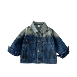 Scribble Ombre Denim Jacket