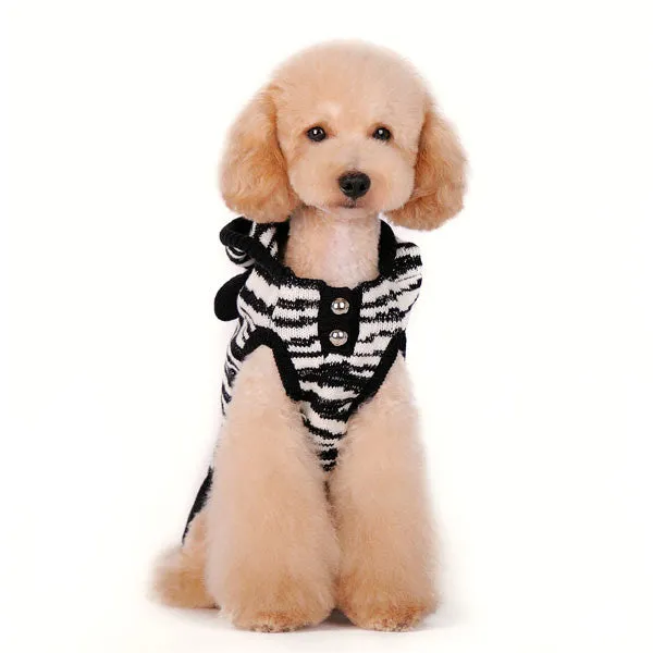 SILVERY ZEBRA DOG SWEATER