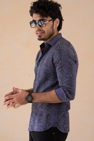 Sleek Serpent Snake Skin Print Shirt