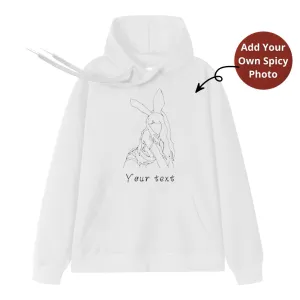 Upload Your Photo Custom Exclusive Hoodie Line Art Photo
