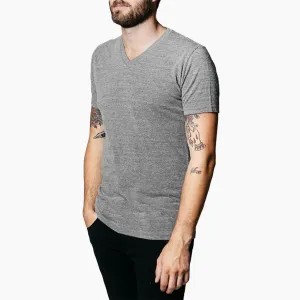 V-Neck Tee (Heather Grey)
