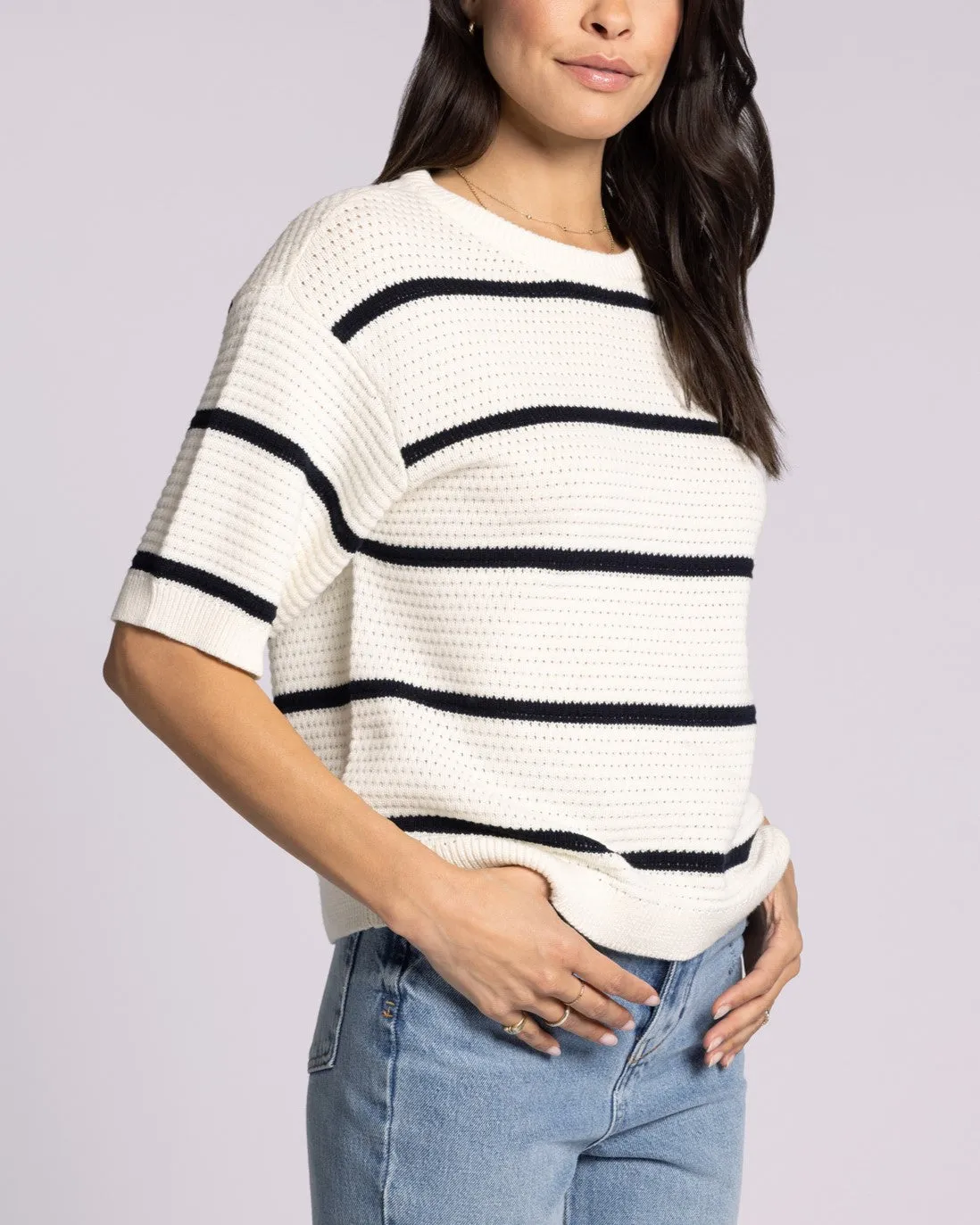 Viola Sweater - Ivory/Black
