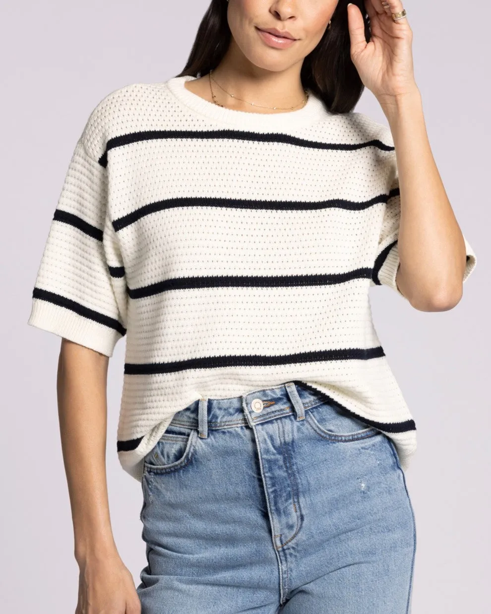 Viola Sweater - Ivory/Black
