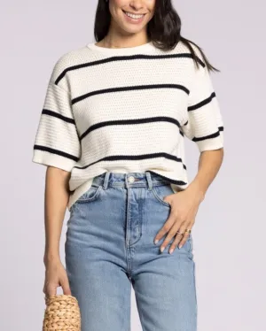 Viola Sweater - Ivory/Black