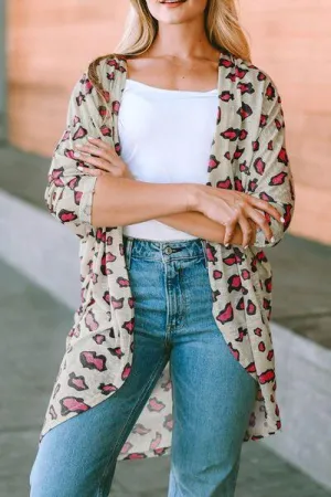 Welcoming Allure Open Front Printed Cardigan