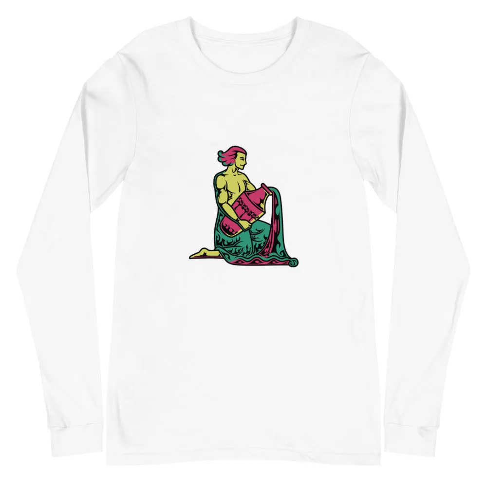 White Aquarius Versatile Long Sleeve Tee