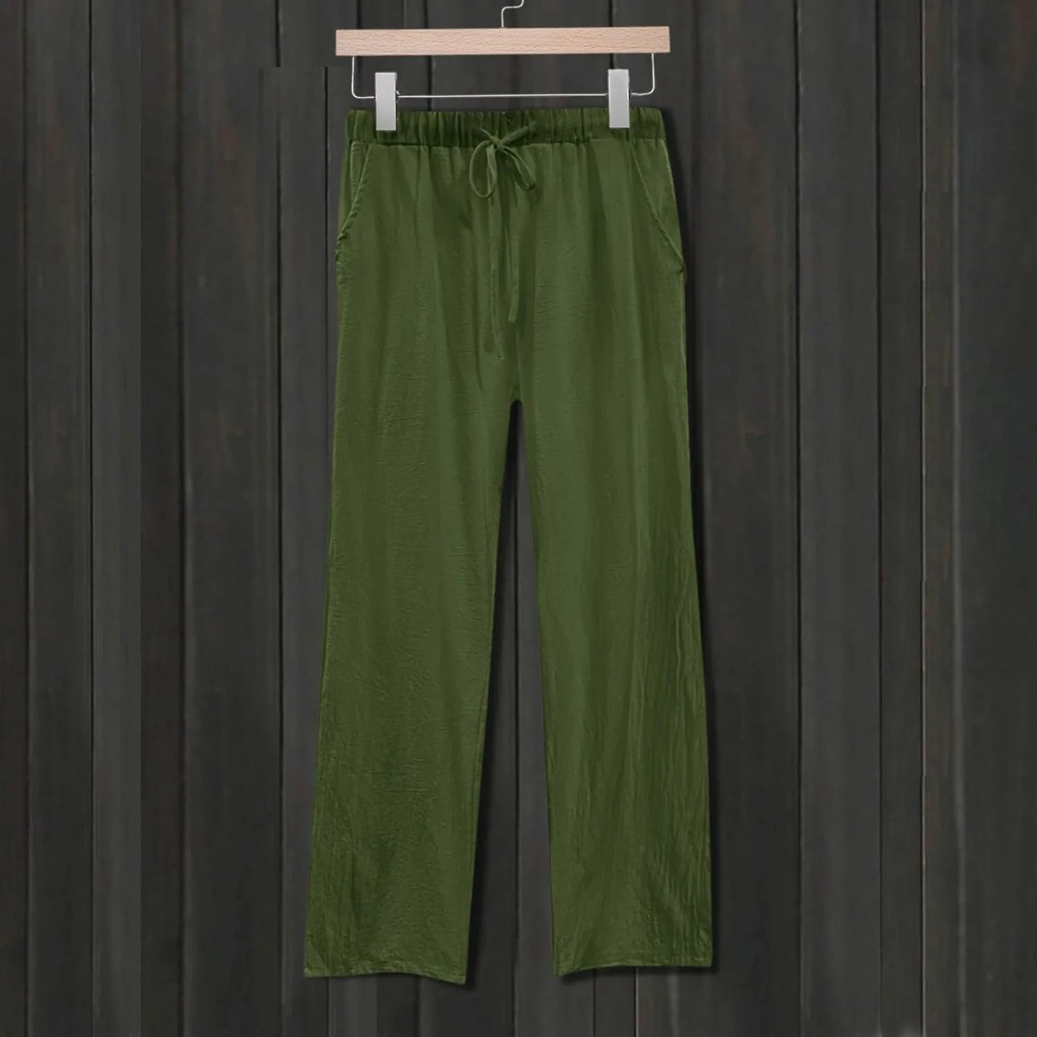 White Pants Women Wide Leg Casual High Waist Loose Elastic Pants Elastic Waist Breathable Vacation Comfort Trousers