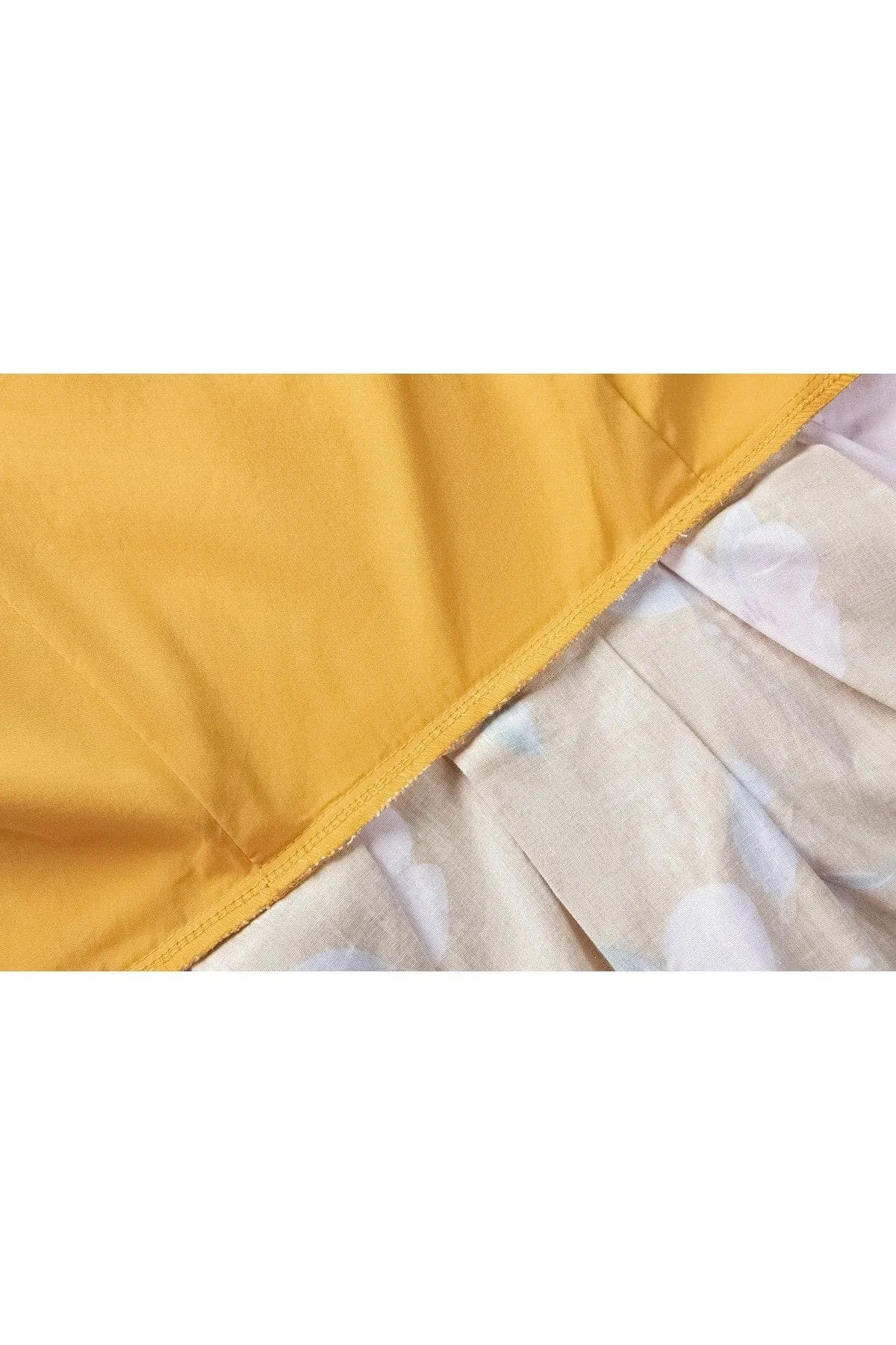 Yellow with Pink Flower V Neck Collared Box Pleat Vintage Dress with Cap Sleeves