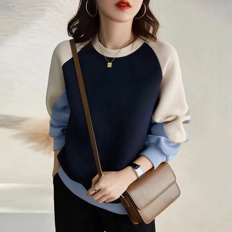 ZANZEA Stylish Autumn Sweatshirts Woman Long Sleeve Patchwork Pullovers 2024 Elegant Work Blouse Fashion Hoodies Streetwear